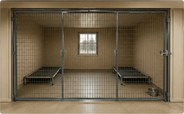 Inside the Gate House kennel
